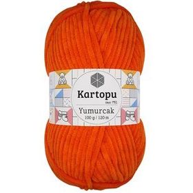 Kartopu Yumurcak Kadife Turuncu K205 El Örgü İpi