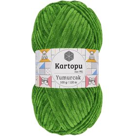 Kartopu Yumurcak Kadife Yeşil K469 El Örgü İpi