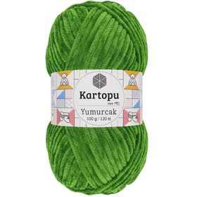 Kartopu Yumurcak Kadife Yeşil K469 El Örgü İpi
