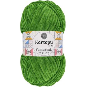 Kartopu Yumurcak Kadife Yeşil K469 El Örgü İpi