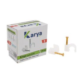 Karya 3 Numara 7 mm 2x1.5 3x1.5 TTR Kablolar İçin 100'lü Kroşe
