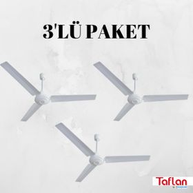Kaşkar K56005 Taflan Metal 3'lü Tavan Vantilatörü