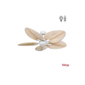 Kaşkar T52045-l Taflan Beyaz Palmiye Uzaktan Kumandalı Aydınlatmalı Tavan Vantilatörü