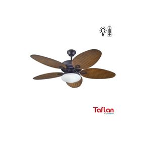 Kaşkar T52047l-K Taflan Kahverengi 5 Kanatlı Lambalı Uzaktan Kumandalı Tavan Vantilatörü