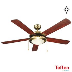 Kaşkar Taflan D52018 Ahşap Lambalı Tavan Vantilatörü