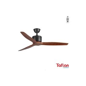 Kaşkar Taflan F52238 35W 132 cm Ahşap Siyah 3 Kanat Kumandalı Tavan Vantilatörü