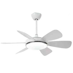 Kaşkar Taflan F6661 38 W 132 cm Beyaz Pleksi 6 Kanatlı Lambalı Avizeli Uzaktan Kumandalı Tavan Vantilatörü