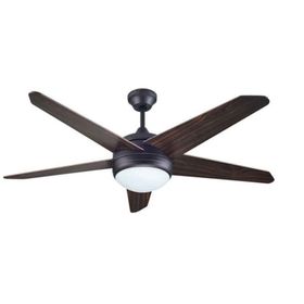 Kaşkar Taflan Uzaktan Kumandalı 52'' Kahverengi 5 Kanatlı Lambalı Avizeli Tavan Vantilatörü