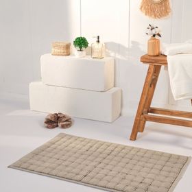 Kaşmir Halı Carre Bej 60x100 Paspas