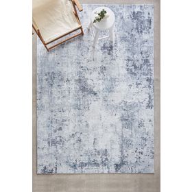 Kaşmir Halı Sare Abstract Gray Yıkanabilir Kaymaz Taban 80x150 cm Halı