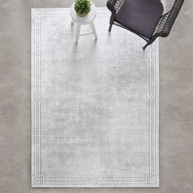 Kaşmir Halı Sare Bordure Beige Yıkanabilir Kaymaz Taban 80x300 cm Halı