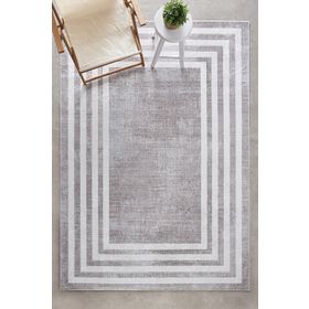 Kaşmir Halı Sare By Frame Beige Yıkanabilir Kaymaz Taban 120x180 cm Halı
