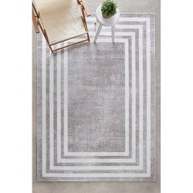 Kaşmir Halı Sare By Frame Beige Yıkanabilir Kaymaz Taban 120x180 cm Halı