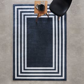 Kaşmir Halı Sare By Frame Black Yıkanabilir Kaymaz Taban 120x180 cm Halı