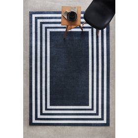 Kaşmir Halı Sare By Frame Black Yıkanabilir Kaymaz Taban 120x180 cm Halı