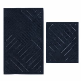 Kaşmir Home Bergen Pamuk Antrasit 2'li 60x100-50x60 cm Banyo Paspası