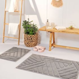 Kaşmir Home Gustav 60x90-40x60 cm Gri Paspas