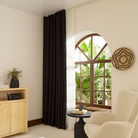 Kaşmir Home Harper Star Blackout Siyah 150x270 cm Perde
