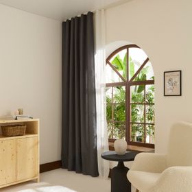 Kaşmir Home Perla Keten Antrasit 150x270 cm Fon Perde