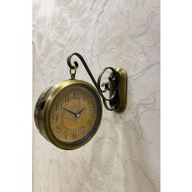 Kasva Concept 37x28 cm Eskitme Metal İstasyon Duvar Saati