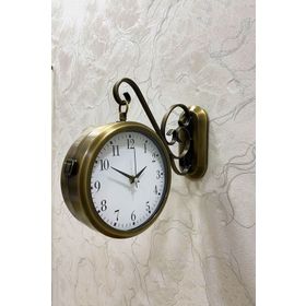 Kasva Concept 37x28 cm Eskitme Metal İstasyon Duvar Saati