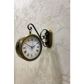 Kasva Concept 37x28 cm Eskitme Metal İstasyon Duvar Saati