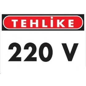 Katar Market 220v Uyarı Levhası