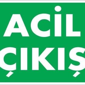 Katar Market Acil Çıkış Uyarı Levhası