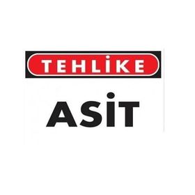 Katar Market Asit Uyarı Levhası