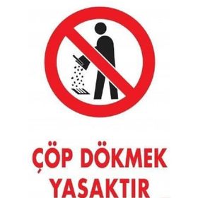 Katar Market Çöp Dökmek Yasaktır Uyarı Levhası