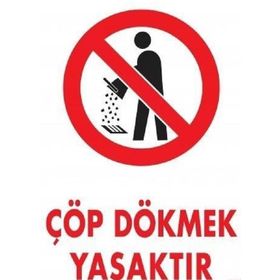 Katar Market Çöp Dökmek Yasaktır Uyarı Levhası
