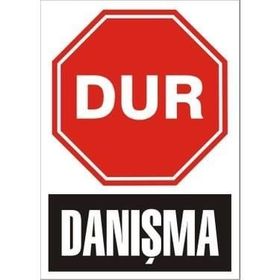 Katar Market Dur Danışma Uyarı Levhası
