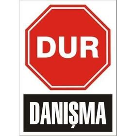 Katar Market Dur Danışma Uyarı Levhası