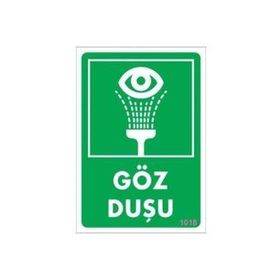 Katar Market Göz Duşu Uyarı Levhası