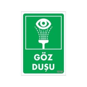 Katar Market Göz Duşu Uyarı Levhası