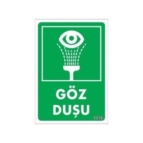 Katar Market Göz Duşu Uyarı Levhası