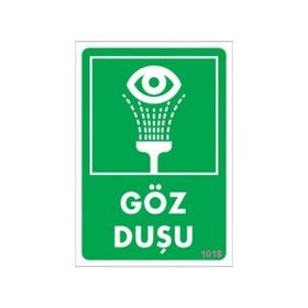 Katar Market Göz Duşu Uyarı Levhası