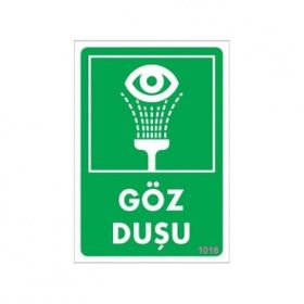 Katar Market Göz Duşu Uyarı Levhası