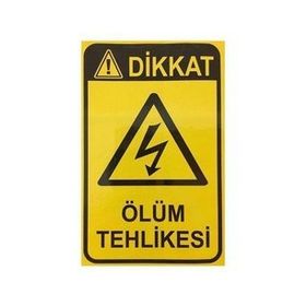 Katar Market Ölüm Tehikesi Uyarı Levhası