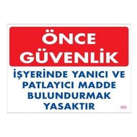 Katar Market Önce Güvenlik Uyarı Levhası
