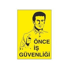 Katar Market Önce İş Güvenliği Uyarı Levhası