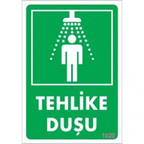 Katar Market Tehlike Duşu Uyarı Levhası