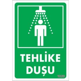 Katar Market Tehlike Duşu Uyarı Levhası