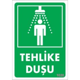 Katar Market Tehlike Duşu Uyarı Levhası