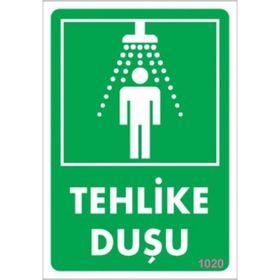 Katar Market Tehlike Duşu Uyarı Levhası