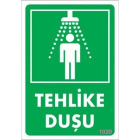 Katar Market Tehlike Duşu Uyarı Levhası