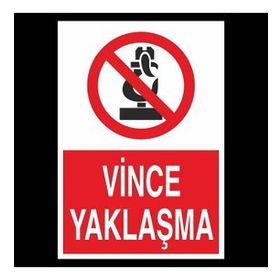 Katar Market Vinç Yükleri Altında Durma Uyarı Levhası