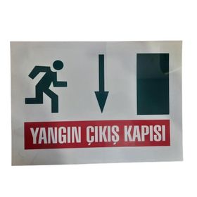 Katar Market Yangın Çıkış Kapısı Uyarı Levhası