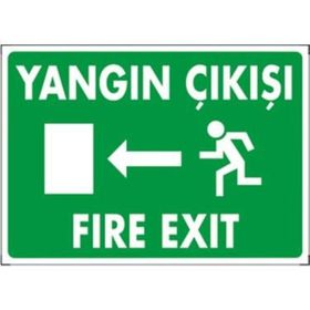 Katar Market Yangın Çıkışı Fıre Exit Uyarı Levhası