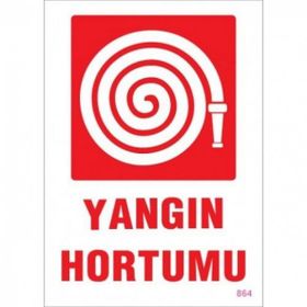 Katar Market Yangın Hortumu Uyarı Levhası